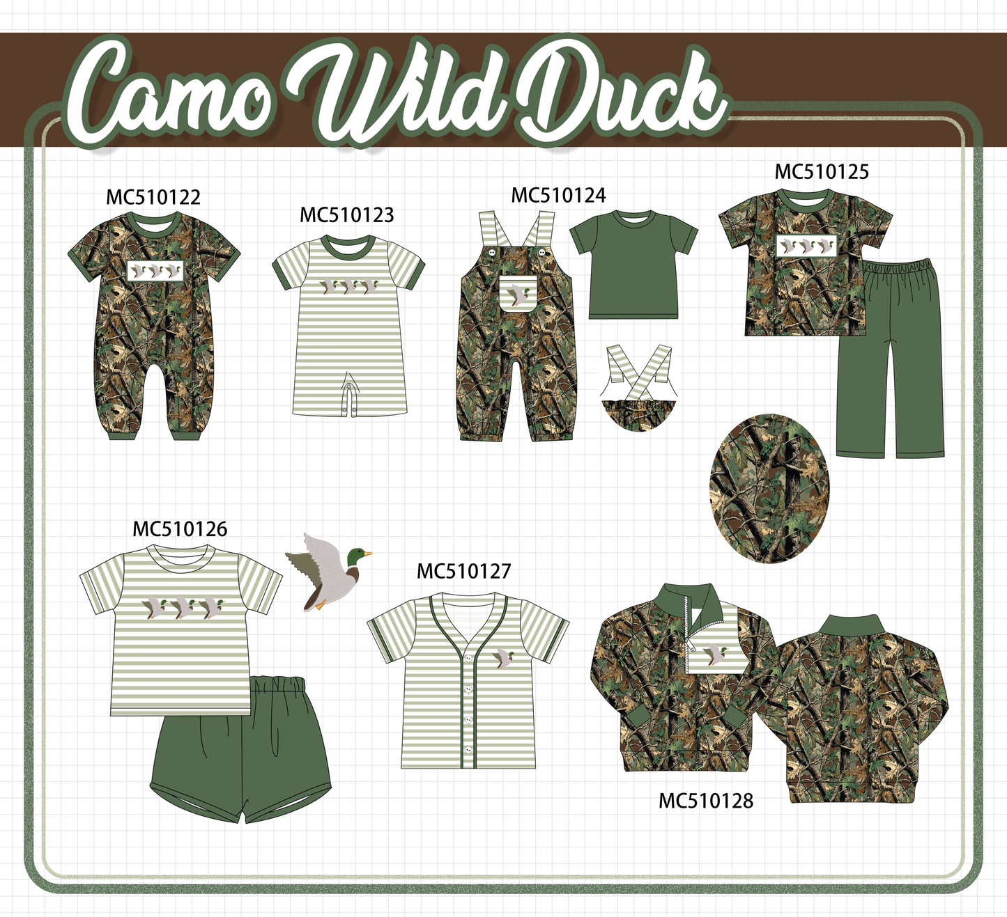 PO23 Camo Duck Embroidery Collection ETA March