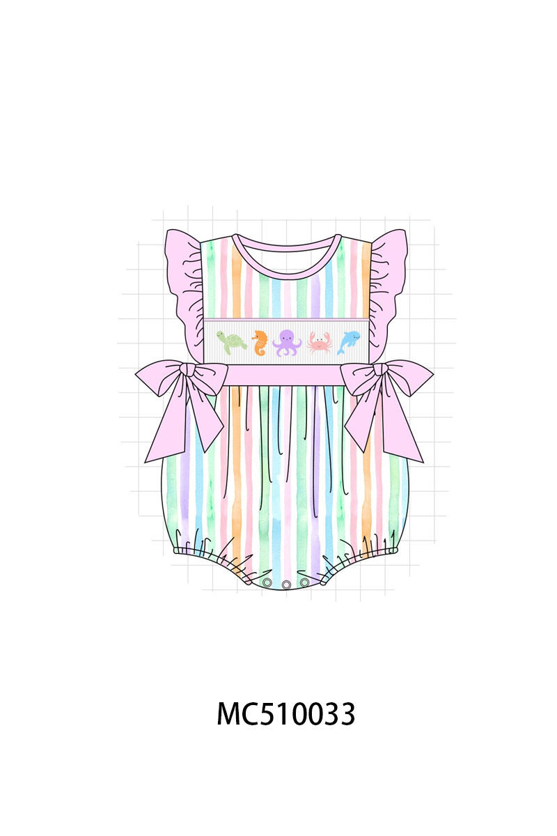 PO23 Purple Marine Machine Smocked Stripe Collection ETA March