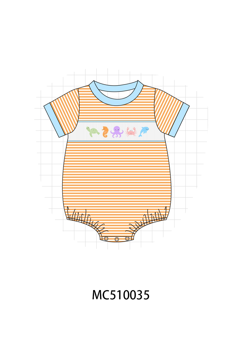 PO23 Purple Marine Machine Smocked Stripe Collection ETA March
