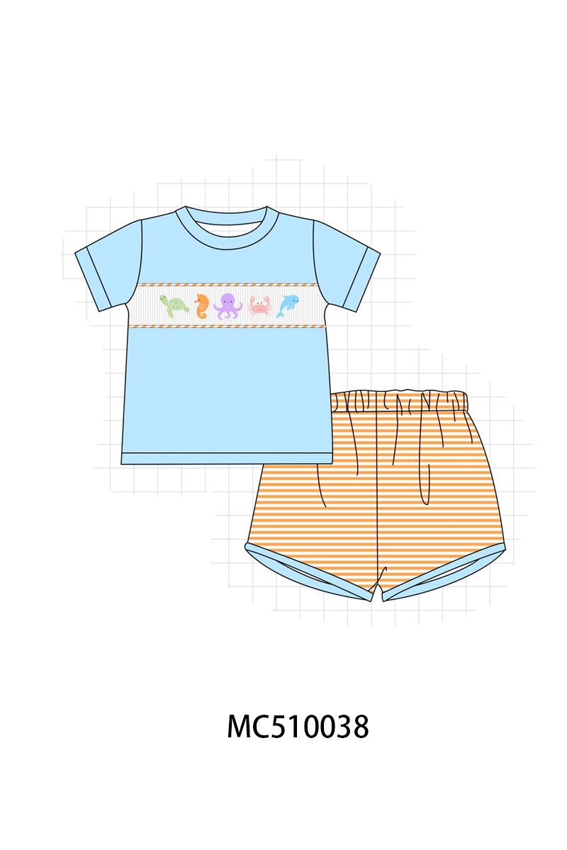 PO23 Purple Marine Machine Smocked Stripe Collection ETA March