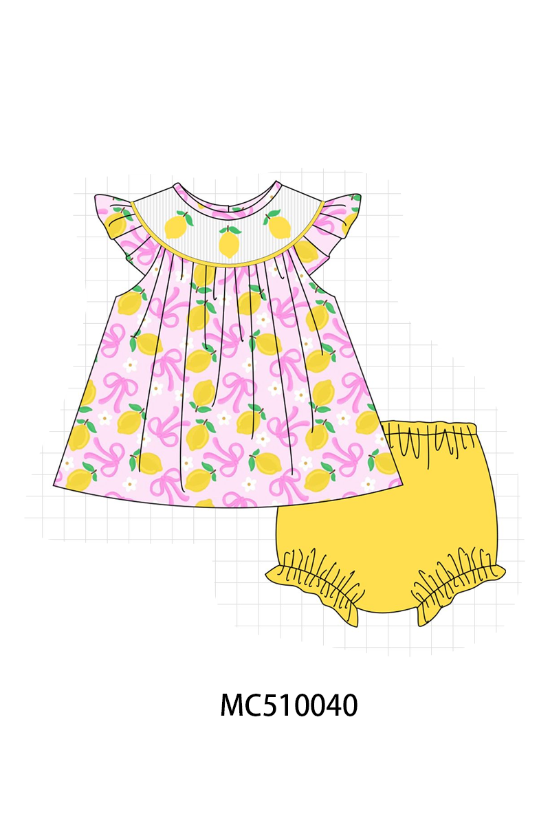 PO23 Purple Bow Lemon Machine Smocked Collection ETA March
