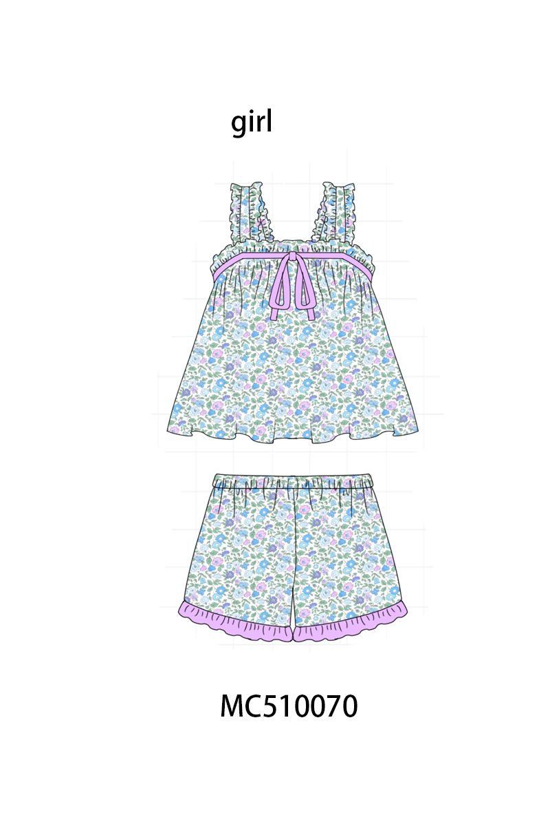 PO23 Multicolored Floral Print GIRLS Sleeping Wear Collection 1 ETA March