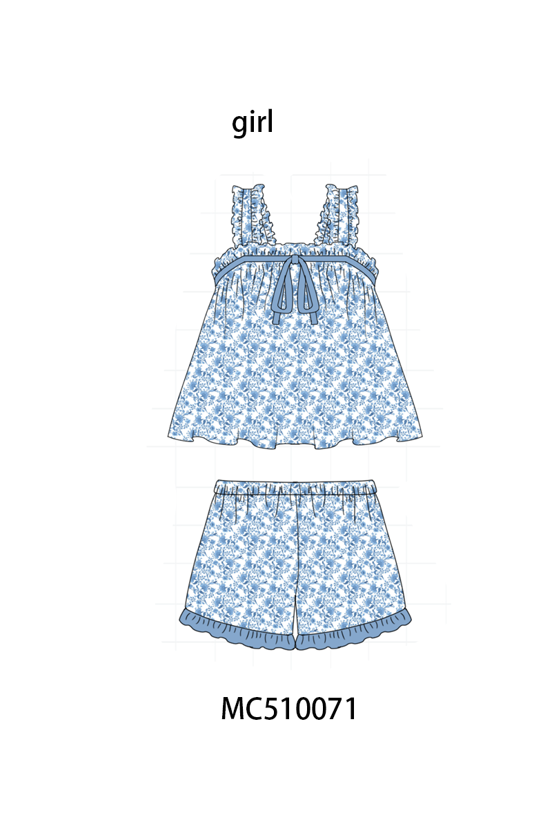 PO23 Multicolored Floral Print GIRLS Sleeping Wear Collection 1 ETA March