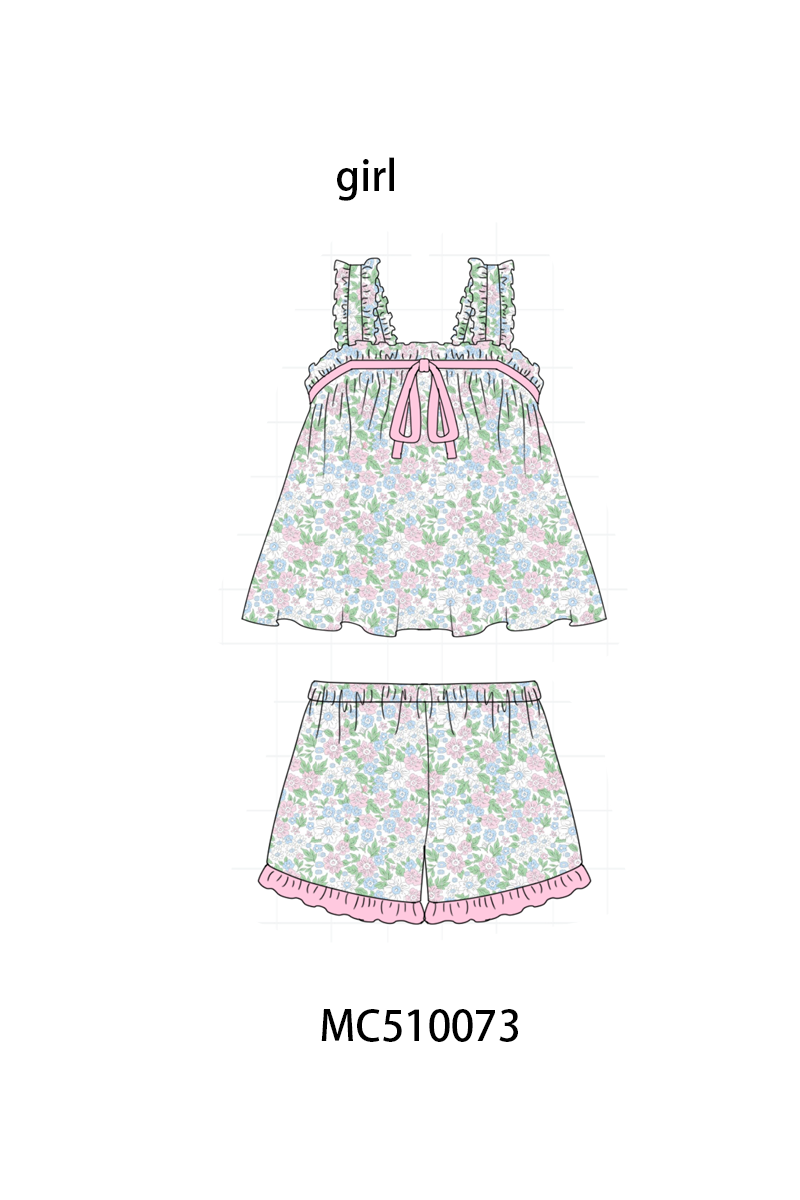 PO23 Multicolored Floral Print GIRLS Sleeping Wear Collection 1 ETA March