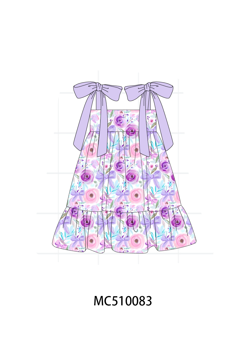 PO23 Purple Floral Print Ruffle Collection ETA March