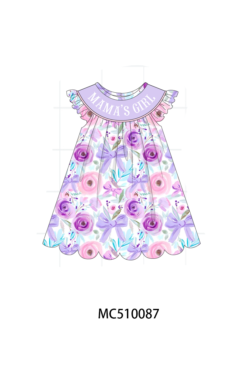 PO23 Purple Floral Print Ruffle Collection ETA March