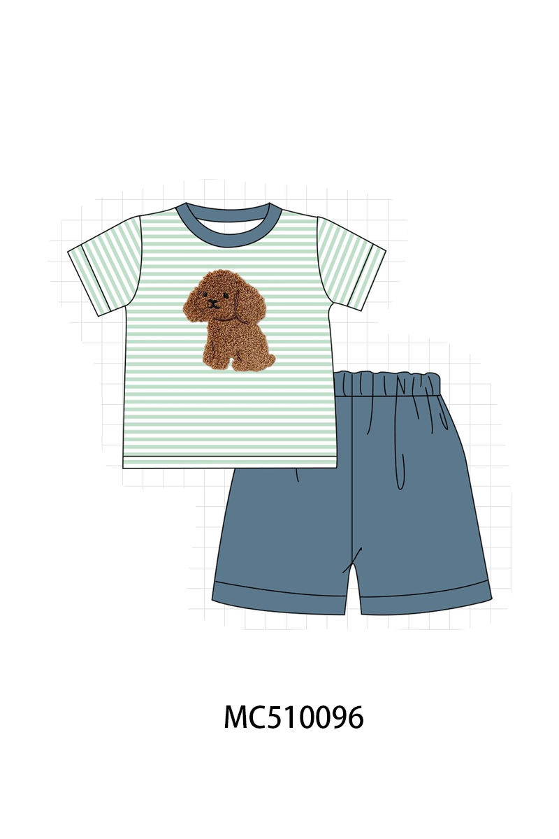 PO23 Green Stripe Puppy French Knot Collection ETA March
