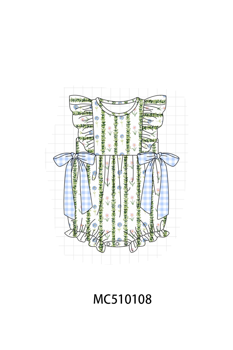 PO23 Green Floral Print Ruffle Collection ETA March