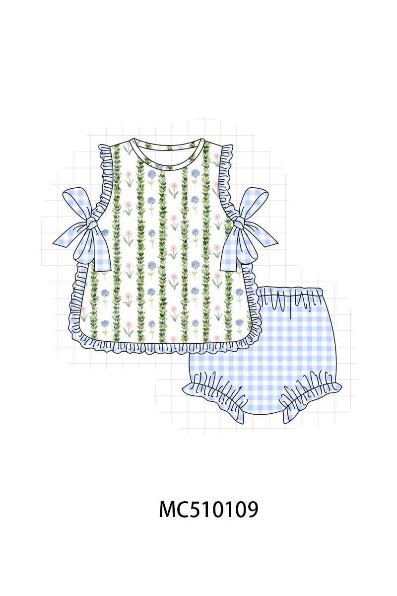 PO23 Green Floral Print Ruffle Collection ETA March