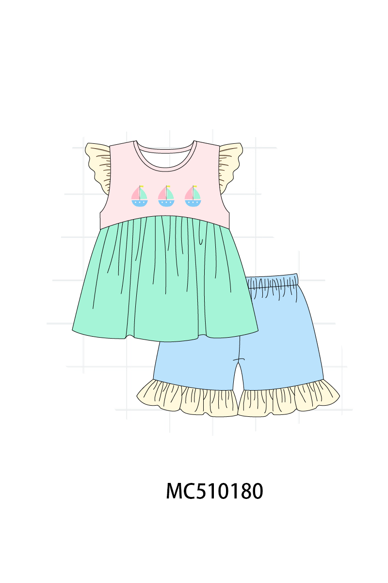 PO23 Colors Blocks Sailboat Embroidery Collection ETA March