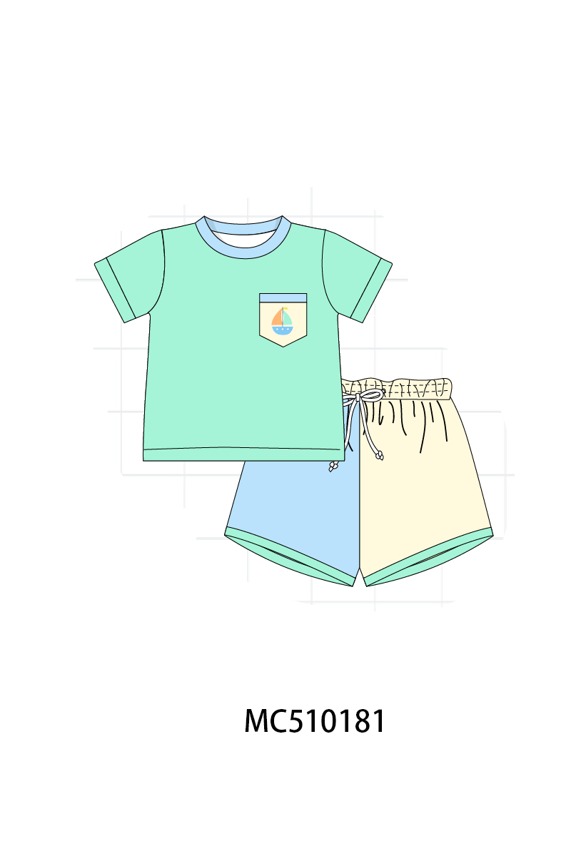 PO23 Colors Blocks Sailboat Embroidery Collection ETA March