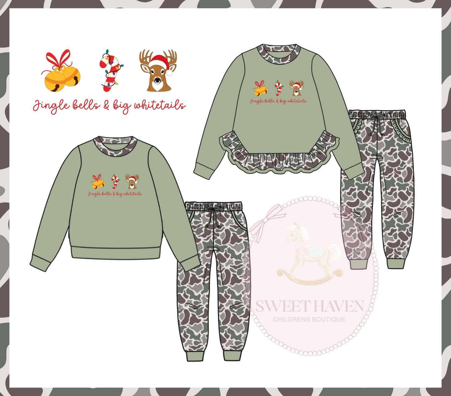 Camo Christmas Cuties Embroidered Collection ETA OCTOBER