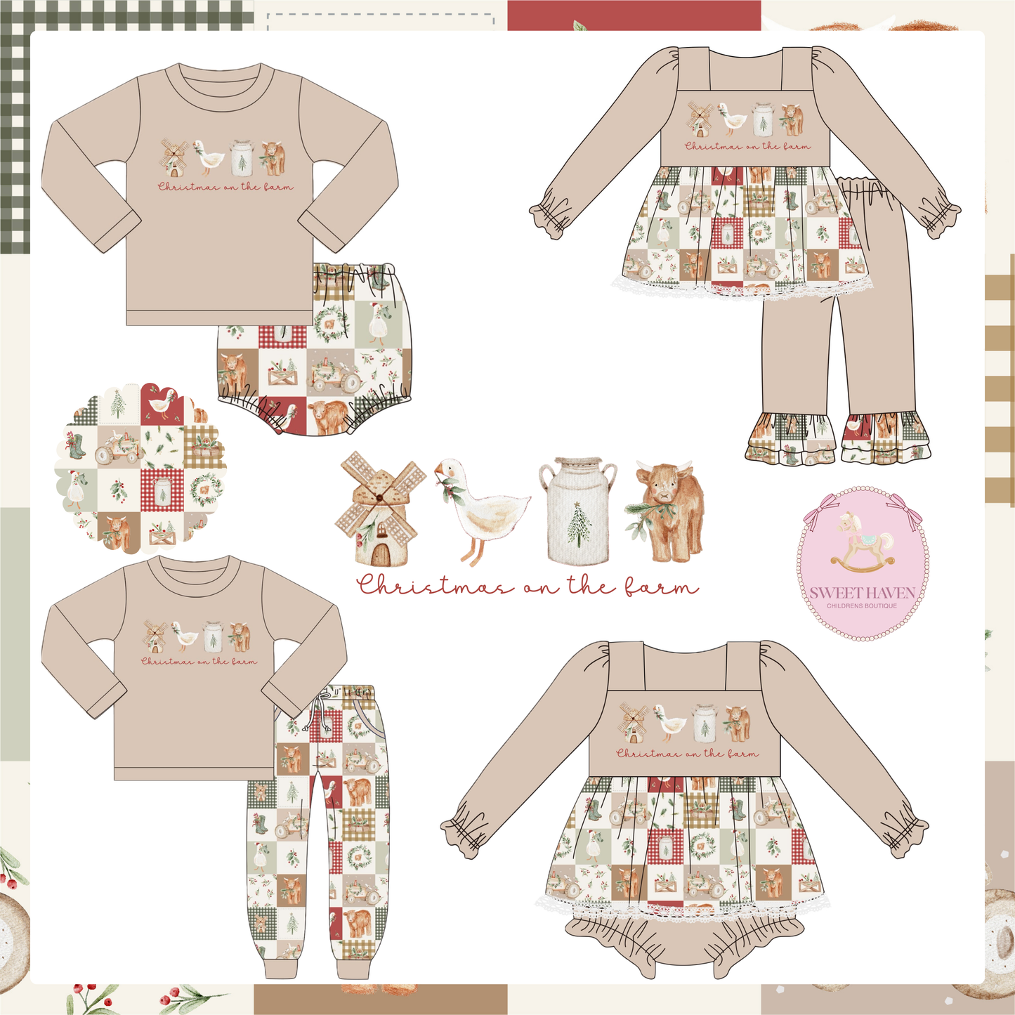 Christmas on the Farm Embroidery Collection ETA September