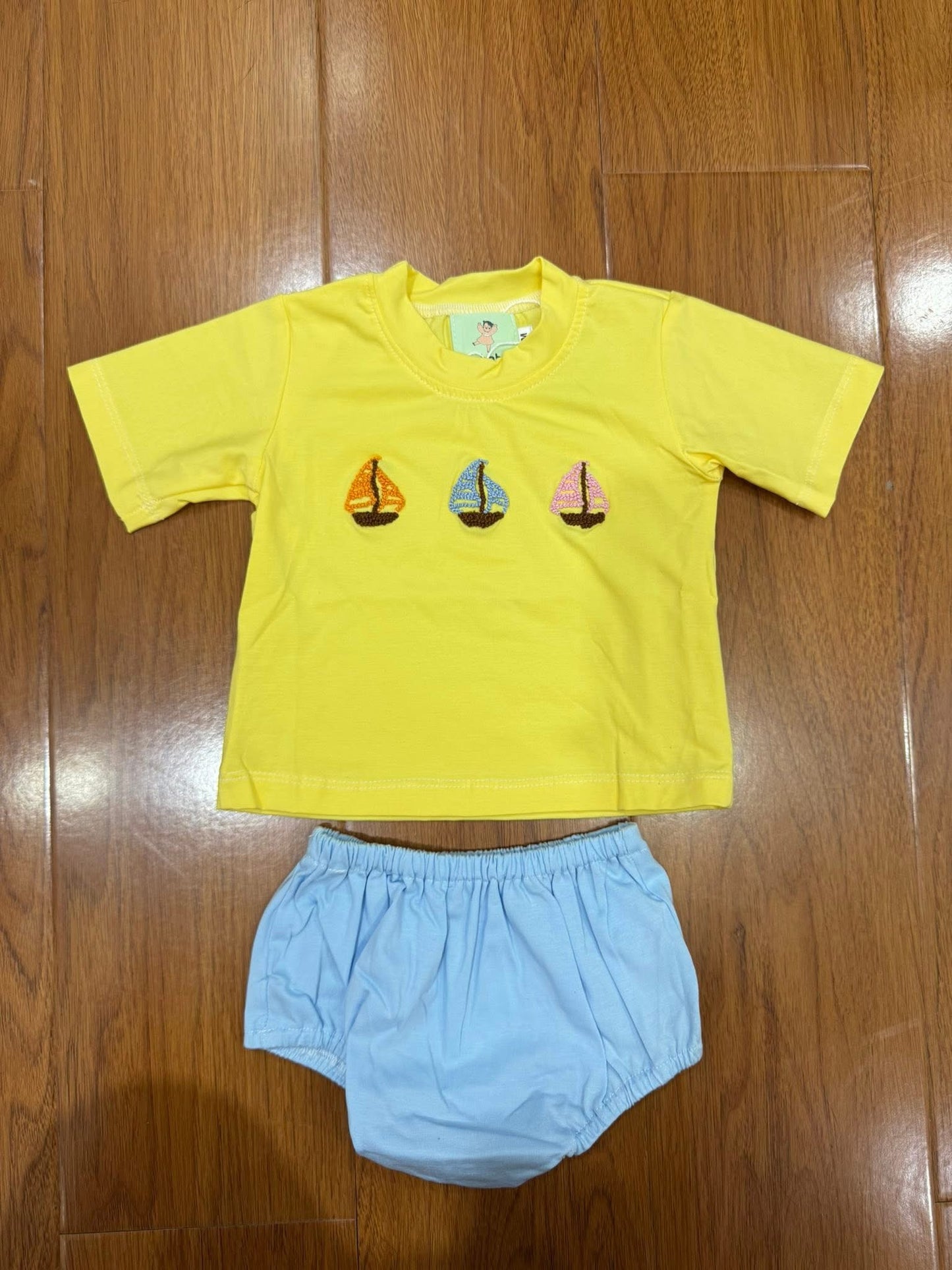 Hand French Knot Sailboat Collection ETA JUNE