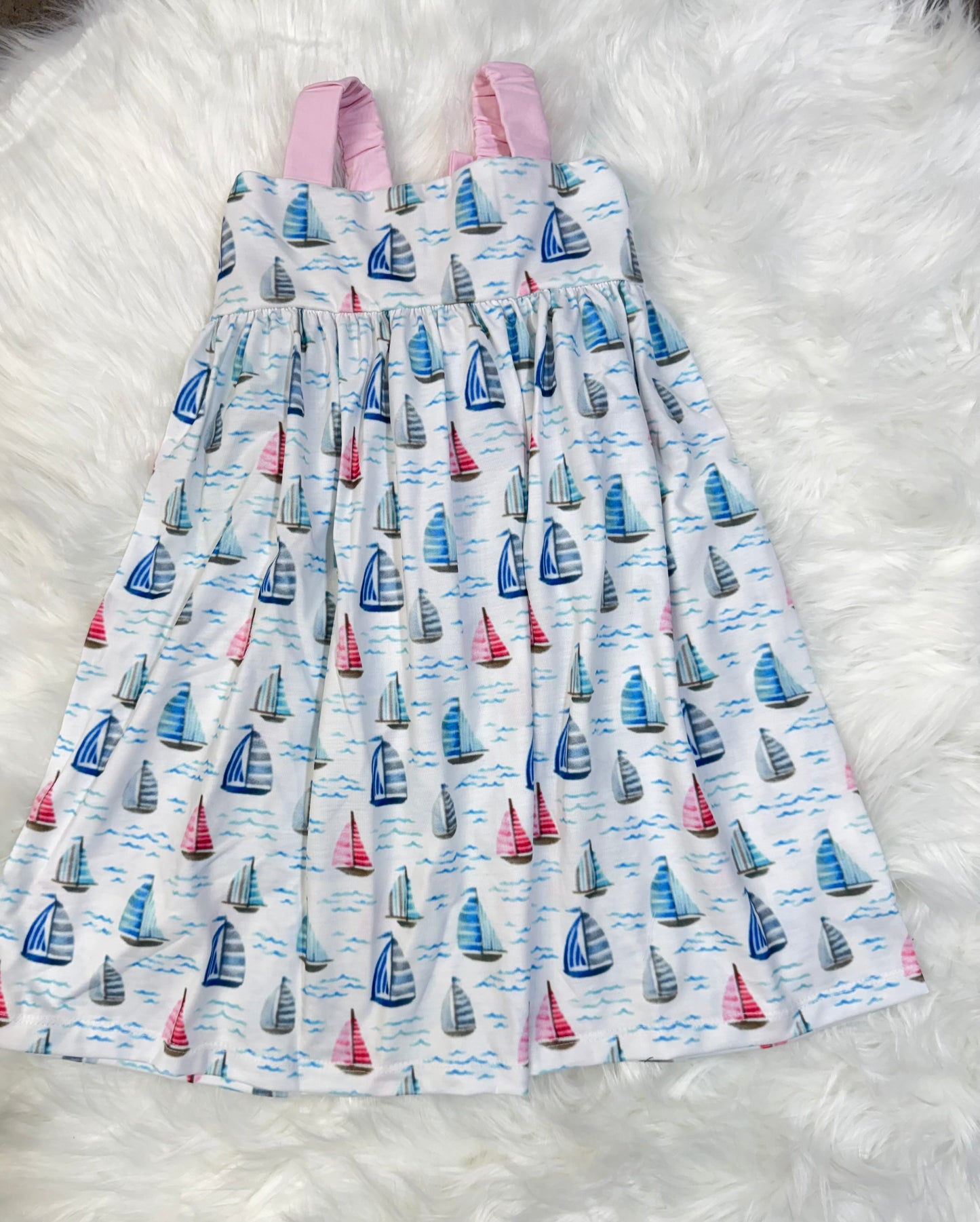 RTS White Sailboat Dress