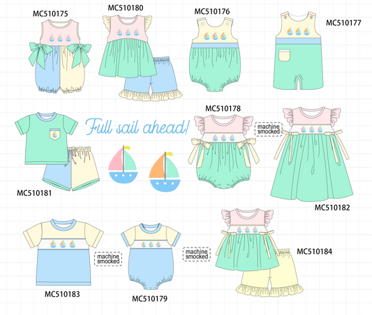 PO23 Colors Blocks Sailboat Embroidery Collection ETA March