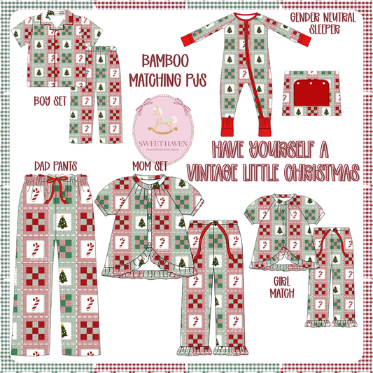 Vintage Christmas Patchwork Bamboo Collection ETA OCTOBER