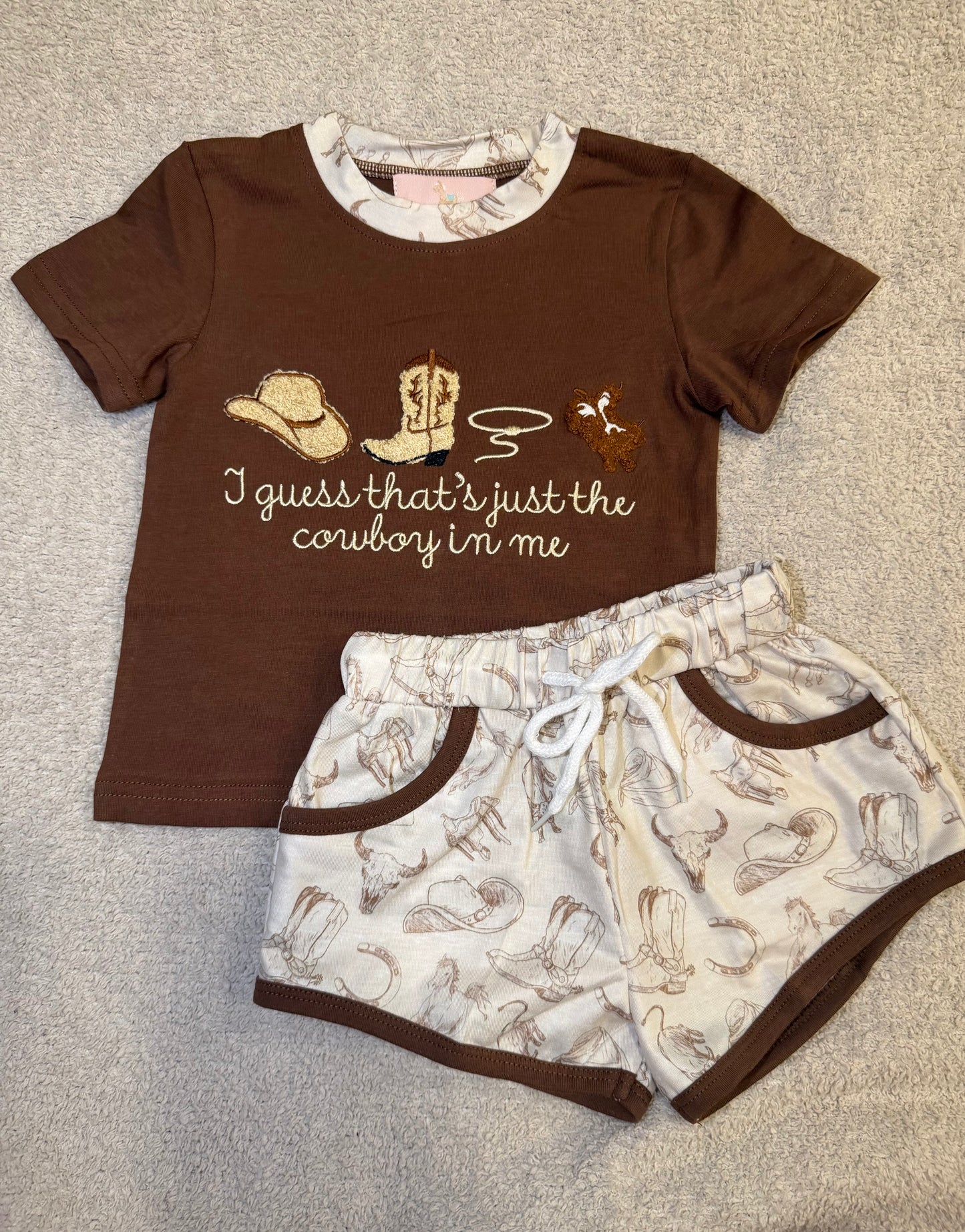 RTS Cowboy in Me Shorts Set