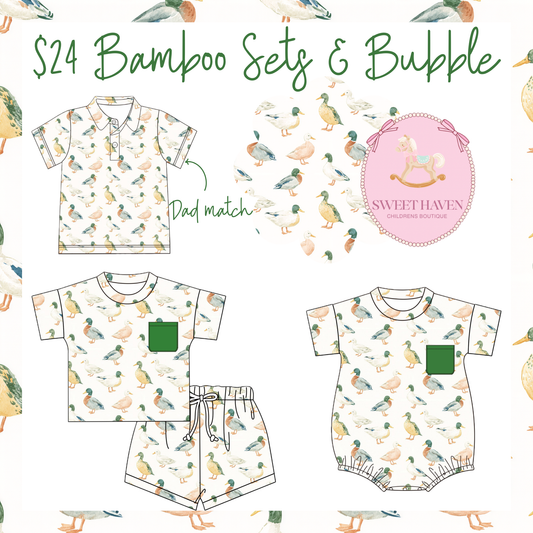 Dad + Me Bamboo Collection ETA JUNE