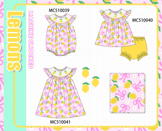 PO23 Purple Bow Lemon Machine Smocked Collection ETA March