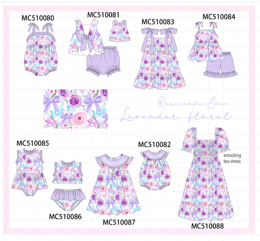 PO23 Purple Floral Print Ruffle Collection ETA March